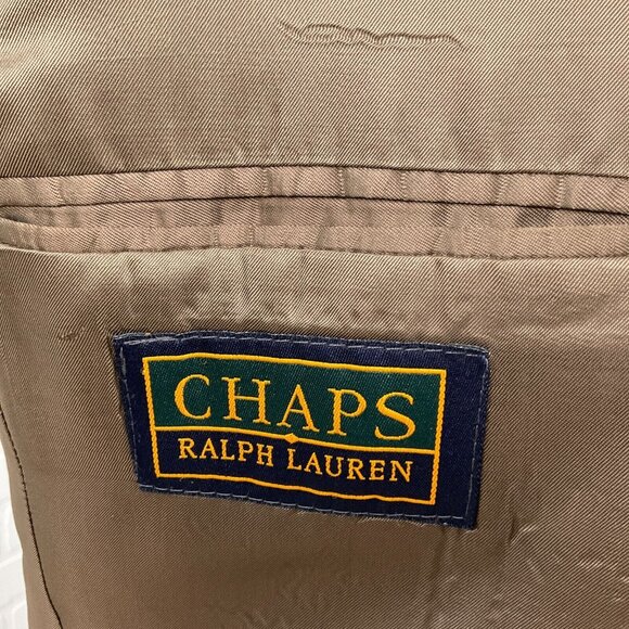 Ralph Lauren Chaps Men 40Tall‎ Black Tan Houndstooth Silk Wool Classic Canada - Picture 7 of 15